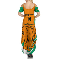 Custom Ivory Coast Football Summer Maxi Dress 2024 Go Champions Les Elephants - Wonder Print Shop