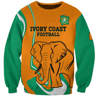 Custom Ivory Coast Football Sweatshirt 2024 Go Champions Les Elephants - Wonder Print Shop