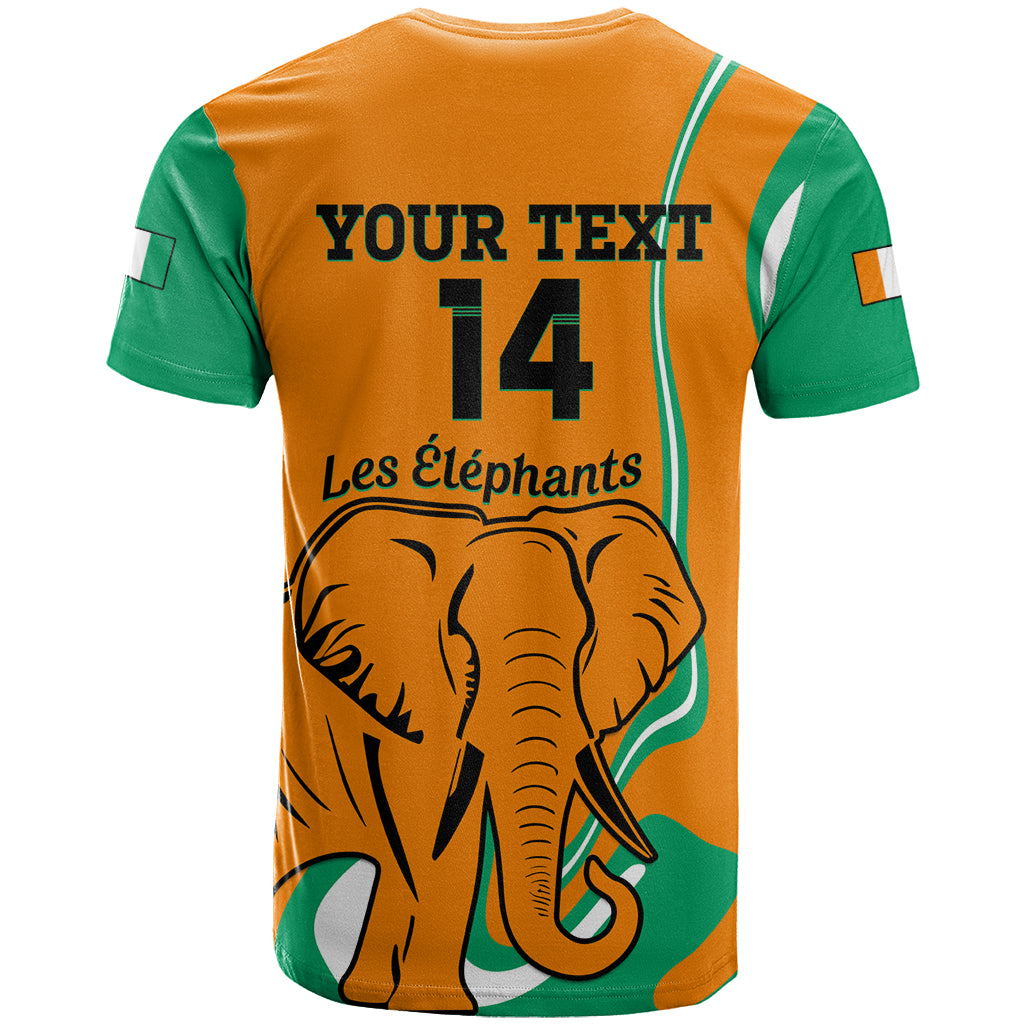Custom Ivory Coast Football T Shirt 2024 Go Champions Les Elephants - Wonder Print Shop
