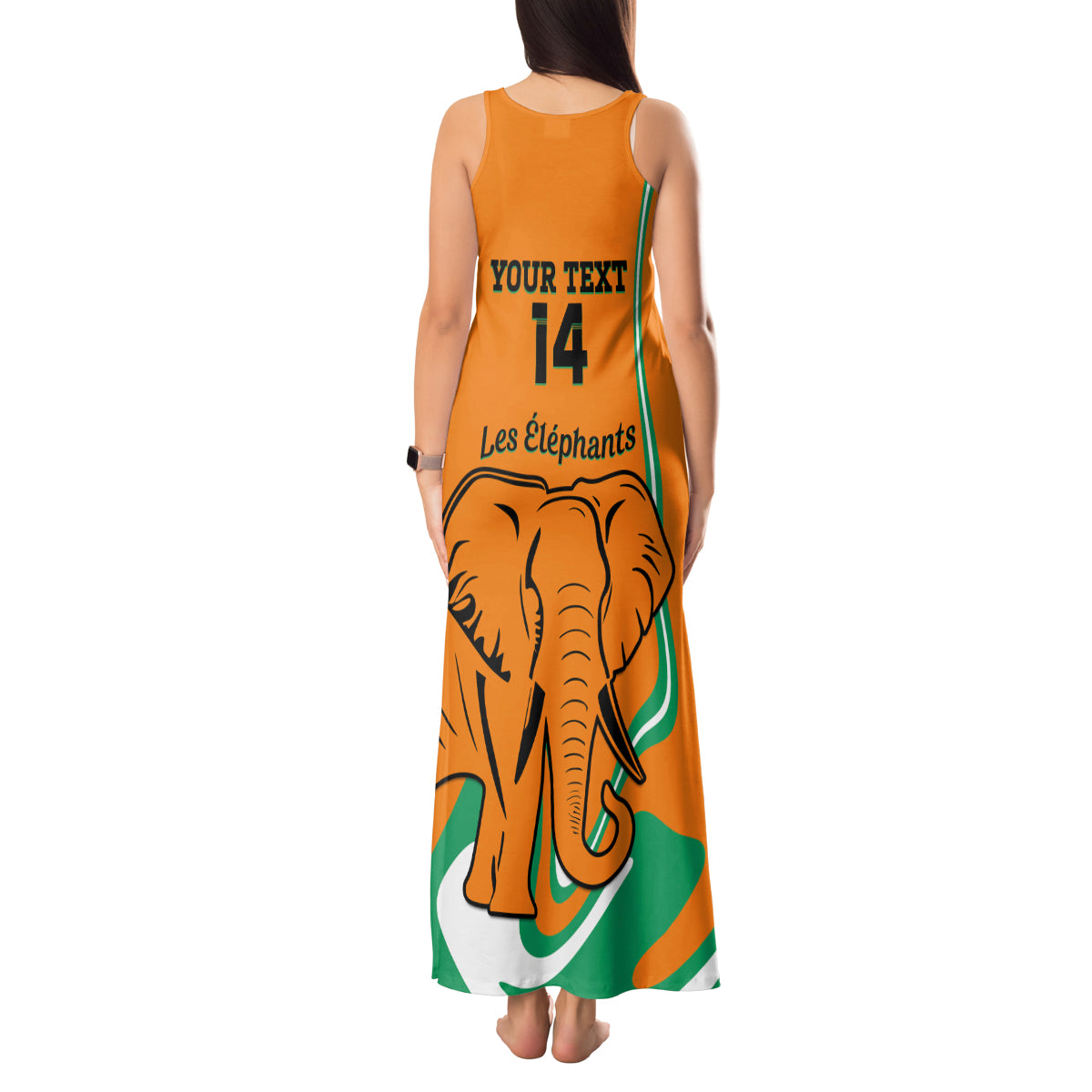 Custom Ivory Coast Football Tank Maxi Dress 2024 Go Champions Les Elephants - Wonder Print Shop
