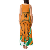 Custom Ivory Coast Football Tank Maxi Dress 2024 Go Champions Les Elephants - Wonder Print Shop