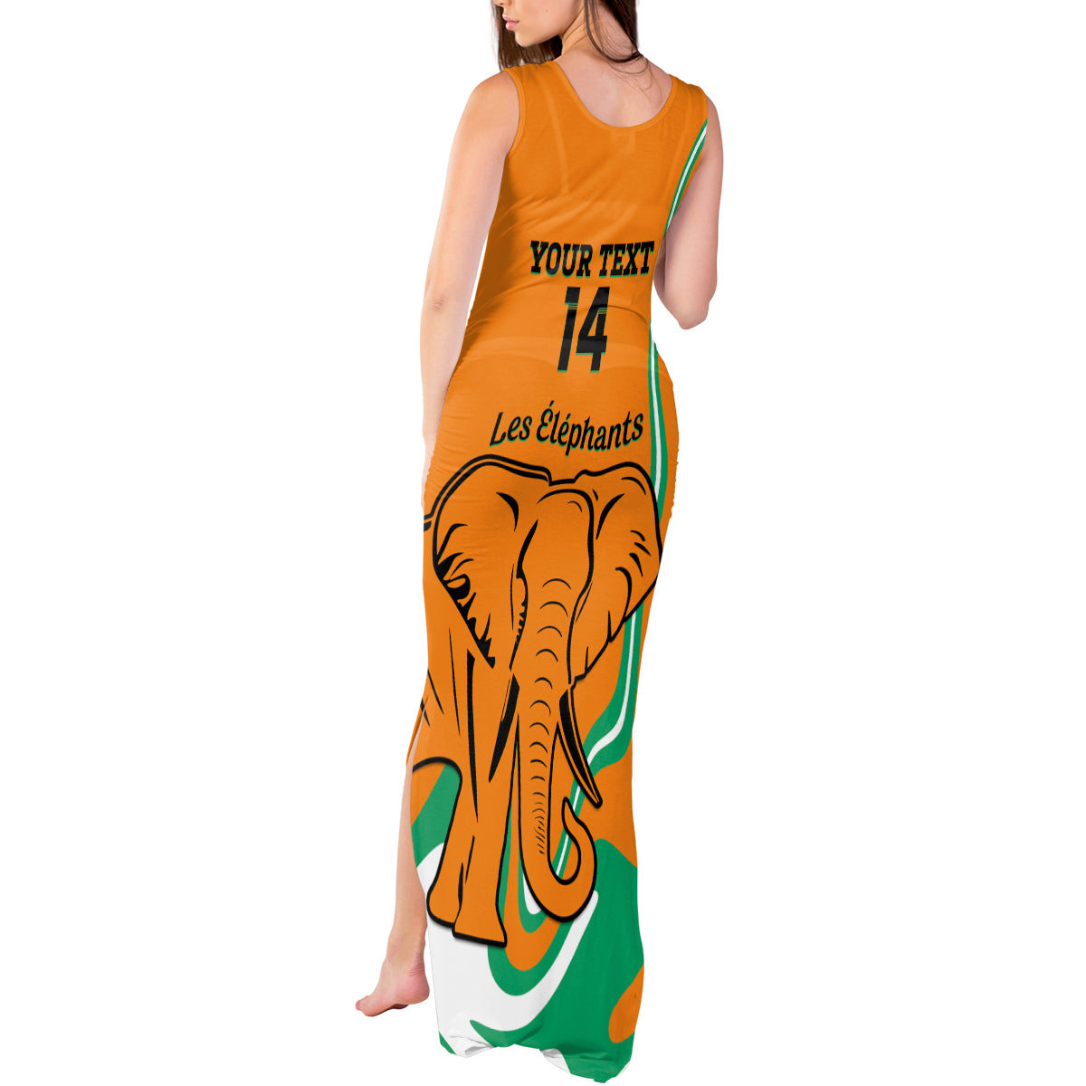 Custom Ivory Coast Football Tank Maxi Dress 2024 Go Champions Les Elephants - Wonder Print Shop
