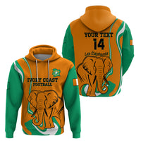 Custom Ivory Coast Football Zip Hoodie 2024 Go Champions Les Elephants - Wonder Print Shop