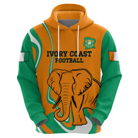 Custom Ivory Coast Football Zip Hoodie 2024 Go Champions Les Elephants - Wonder Print Shop