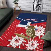 Personalized Dominican Republic Independence Day Area Rug Palmchat With Map