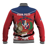 Personalized Dominican Republic Independence Day Baseball Jacket Palmchat With Map