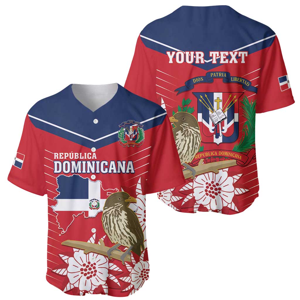 Personalized Dominican Republic Independence Day Baseball Jersey Palmchat With Map
