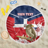 Personalized Dominican Republic Independence Day Beach Blanket Palmchat With Map