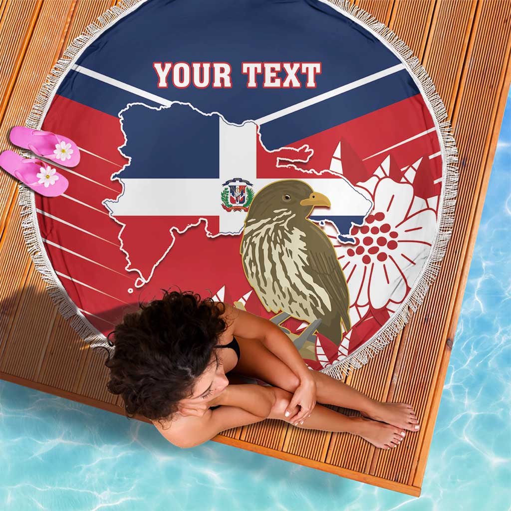 Personalized Dominican Republic Independence Day Beach Blanket Palmchat With Map