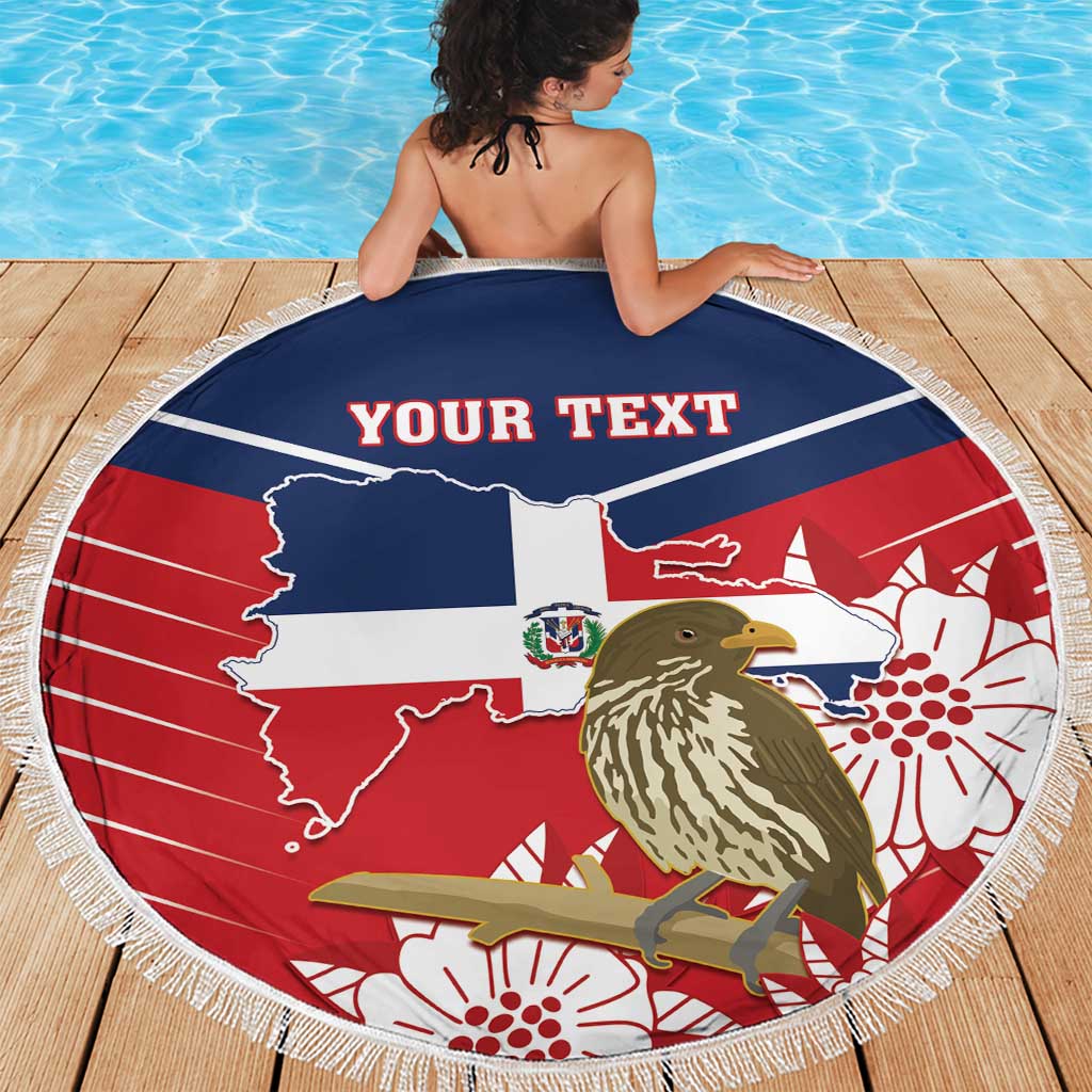 Personalized Dominican Republic Independence Day Beach Blanket Palmchat With Map