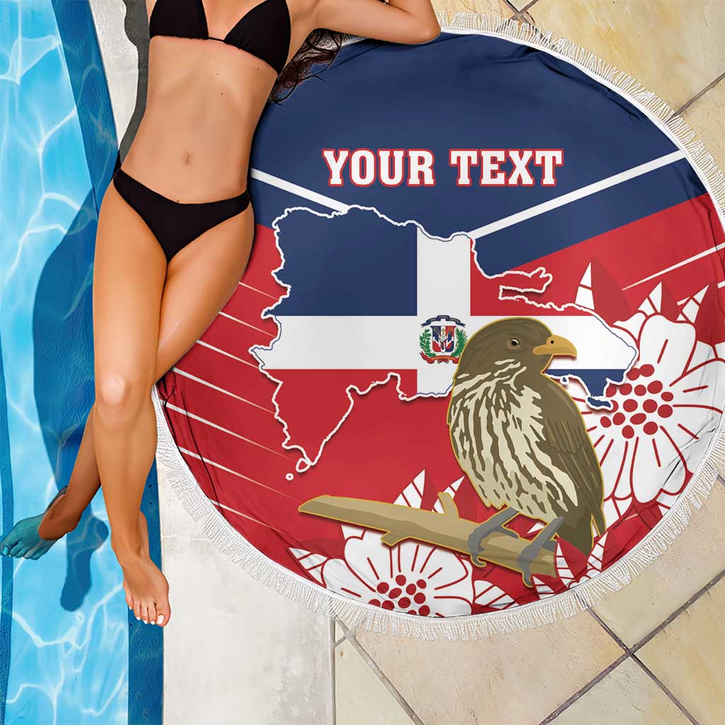 Personalized Dominican Republic Independence Day Beach Blanket Palmchat With Map