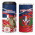 Personalized Dominican Republic Independence Day 4 in 1 Can Cooler Tumbler Palmchat With Map