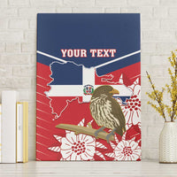 Personalized Dominican Republic Independence Day Canvas Wall Art Palmchat With Map