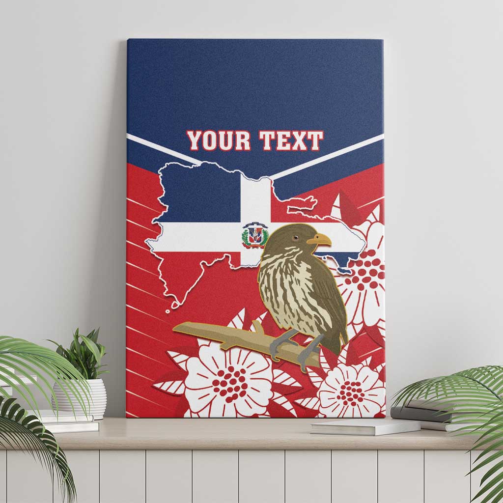Personalized Dominican Republic Independence Day Canvas Wall Art Palmchat With Map