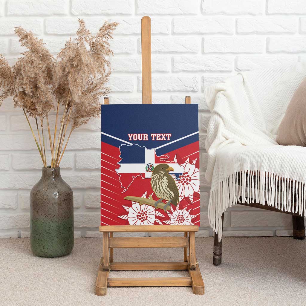 Personalized Dominican Republic Independence Day Canvas Wall Art Palmchat With Map