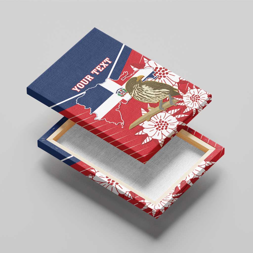 Personalized Dominican Republic Independence Day Canvas Wall Art Palmchat With Map