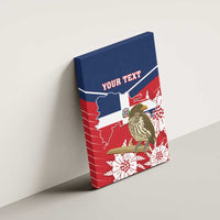 Personalized Dominican Republic Independence Day Canvas Wall Art Palmchat With Map