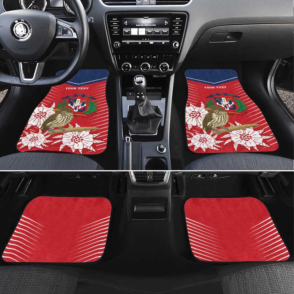 Personalized Dominican Republic Independence Day Car Mats Palmchat With Map