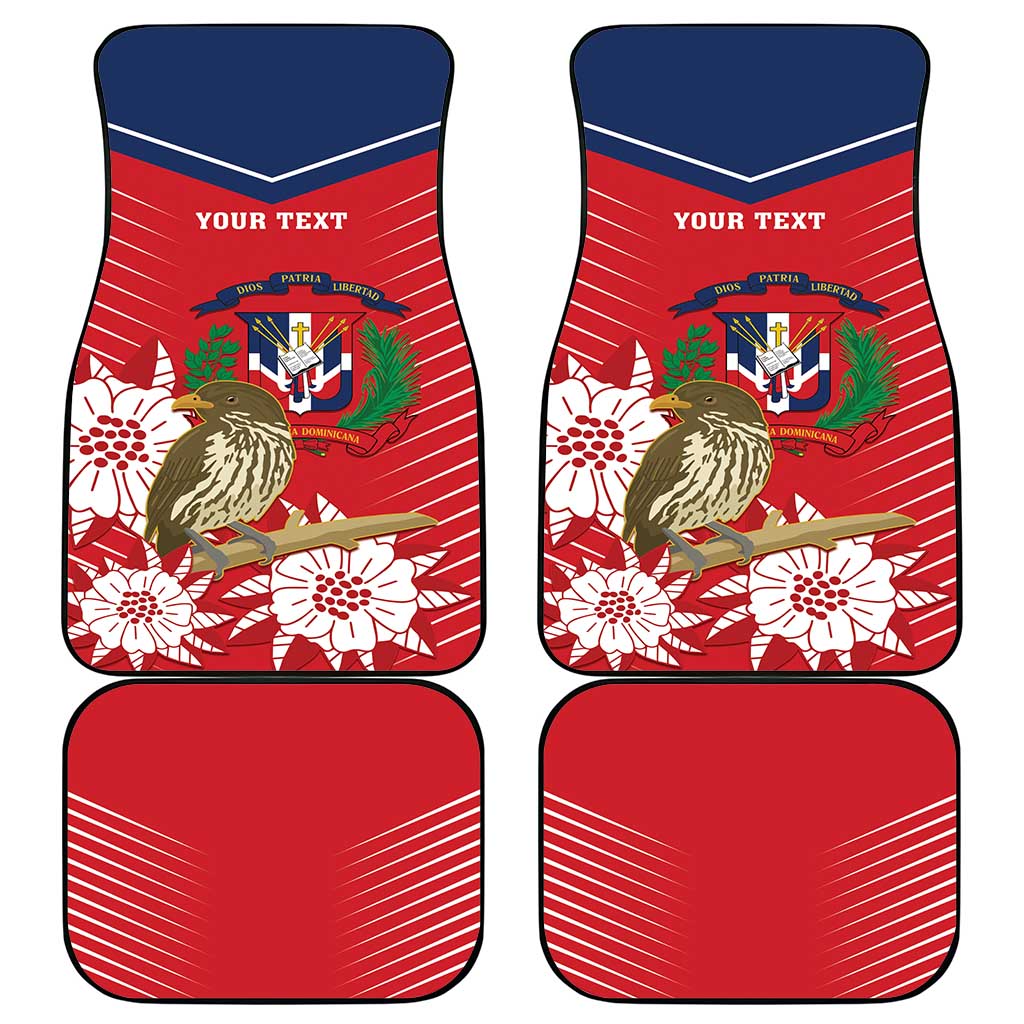 Personalized Dominican Republic Independence Day Car Mats Palmchat With Map