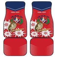 Personalized Dominican Republic Independence Day Car Mats Palmchat With Map