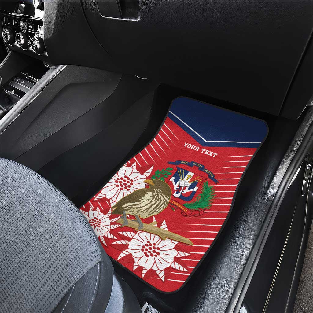 Personalized Dominican Republic Independence Day Car Mats Palmchat With Map