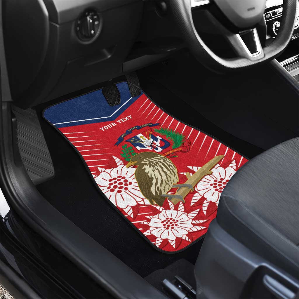 Personalized Dominican Republic Independence Day Car Mats Palmchat With Map
