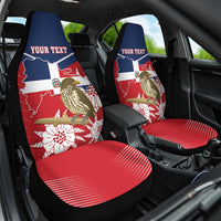 Personalized Dominican Republic Independence Day Car Seat Cover Palmchat With Map