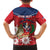 Personalized Dominican Republic Independence Day Family Matching Off Shoulder Short Dress and Hawaiian Shirt Palmchat With Map