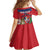 Personalized Dominican Republic Independence Day Family Matching Off Shoulder Short Dress and Hawaiian Shirt Palmchat With Map