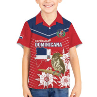 Personalized Dominican Republic Independence Day Family Matching Tank Maxi Dress and Hawaiian Shirt Palmchat With Map