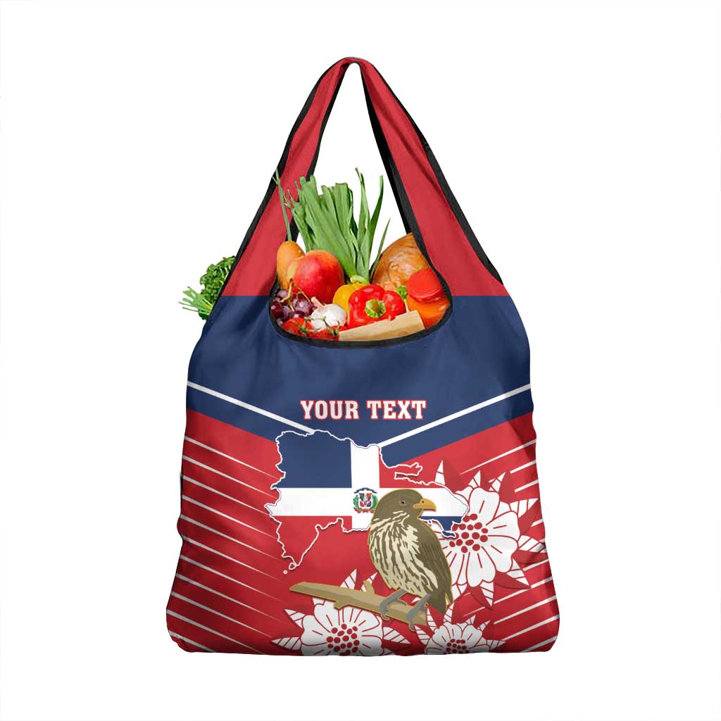 Personalized Dominican Republic Independence Day Grocery Bag Palmchat With Map