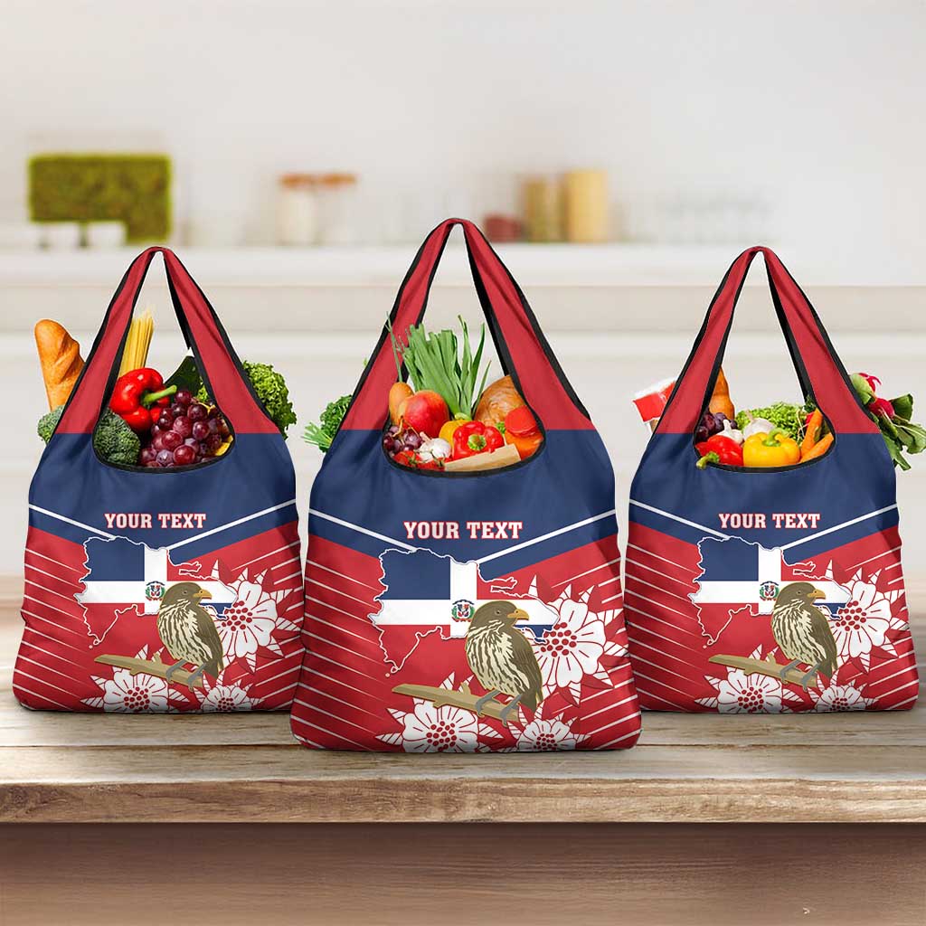 Personalized Dominican Republic Independence Day Grocery Bag Palmchat With Map