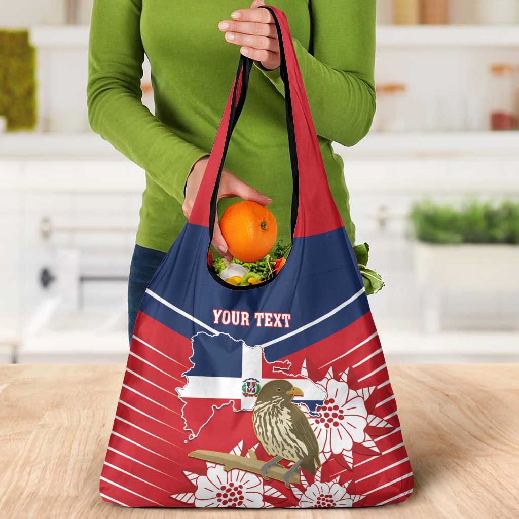 Personalized Dominican Republic Independence Day Grocery Bag Palmchat With Map