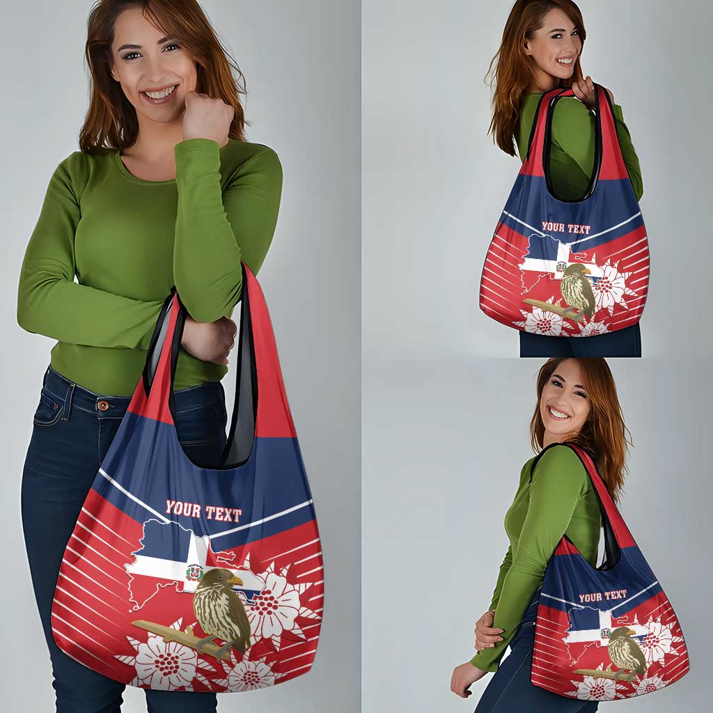Personalized Dominican Republic Independence Day Grocery Bag Palmchat With Map