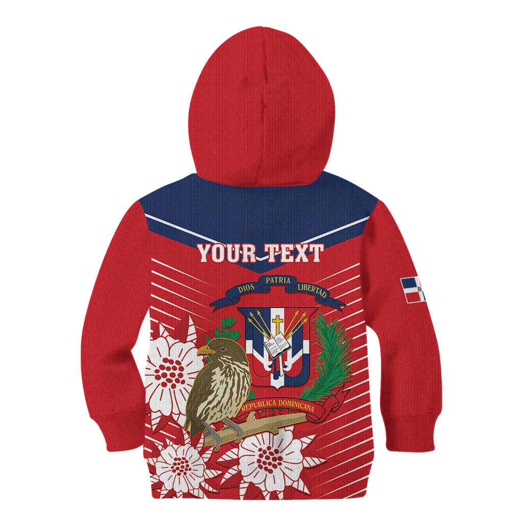 Personalized Dominican Republic Independence Day Kid Hoodie Palmchat With Map