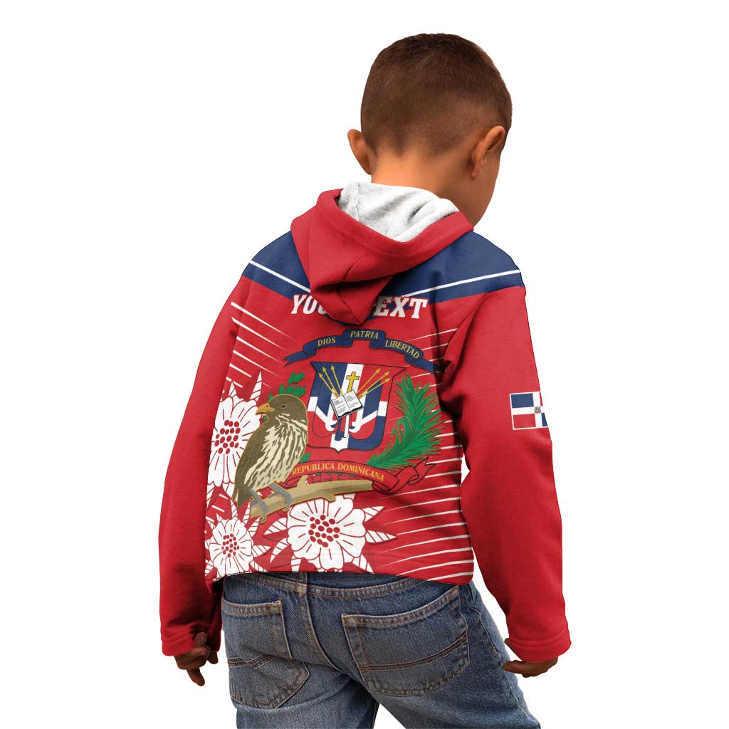 Personalized Dominican Republic Independence Day Kid Hoodie Palmchat With Map