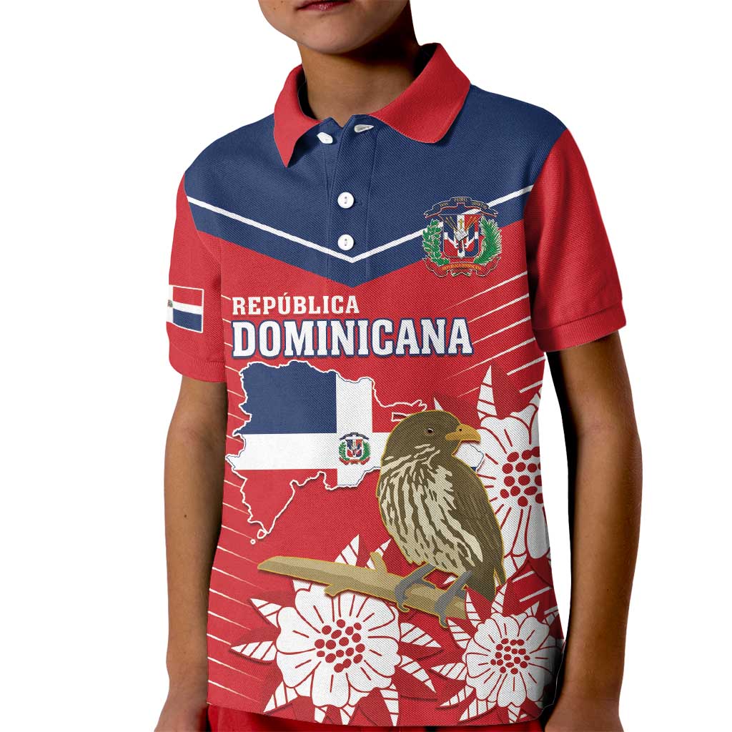 Personalized Dominican Republic Independence Day Kid Polo Shirt Palmchat With Map