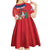 Personalized Dominican Republic Independence Day Kid Short Sleeve Dress Palmchat With Map