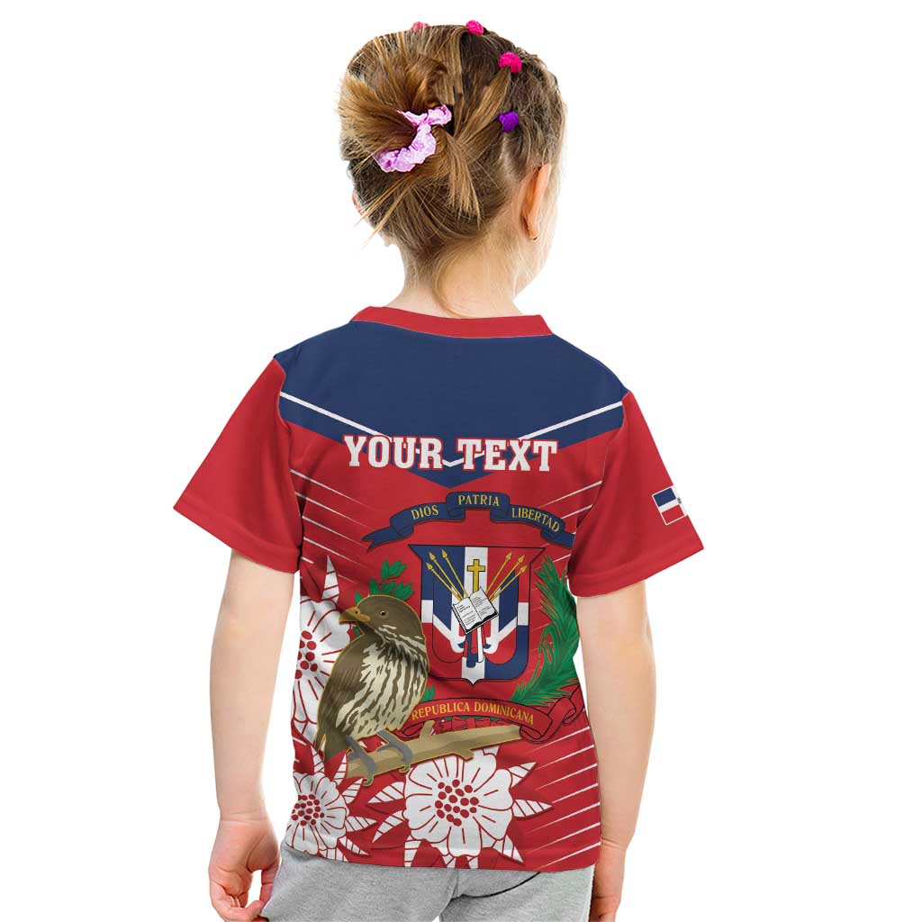 Personalized Dominican Republic Independence Day Kid T Shirt Palmchat With Map