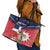 Personalized Dominican Republic Independence Day Leather Tote Bag Palmchat With Map