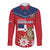Personalized Dominican Republic Independence Day Long Sleeve Button Shirt Palmchat With Map