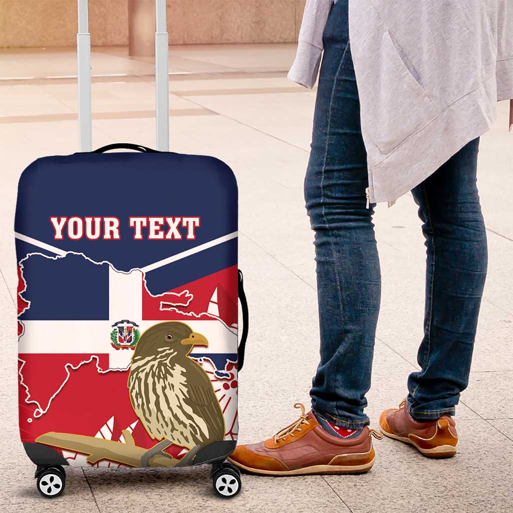 Personalized Dominican Republic Independence Day Luggage Cover Palmchat With Map