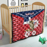 Personalized Dominican Republic Independence Day Quilt Palmchat With Map
