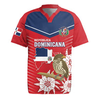 Personalized Dominican Republic Independence Day Rugby Jersey Palmchat With Map