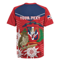 Personalized Dominican Republic Independence Day Rugby Jersey Palmchat With Map