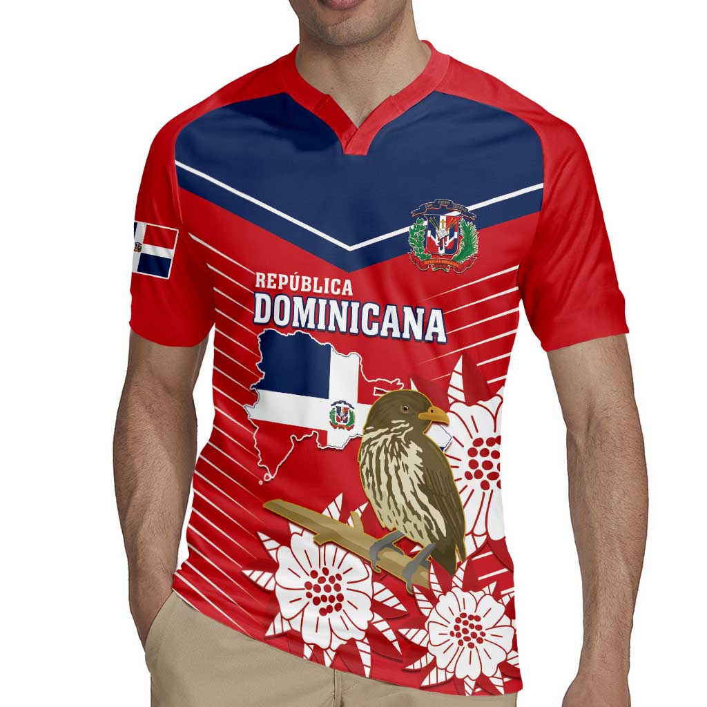 Personalized Dominican Republic Independence Day Rugby Jersey Palmchat With Map