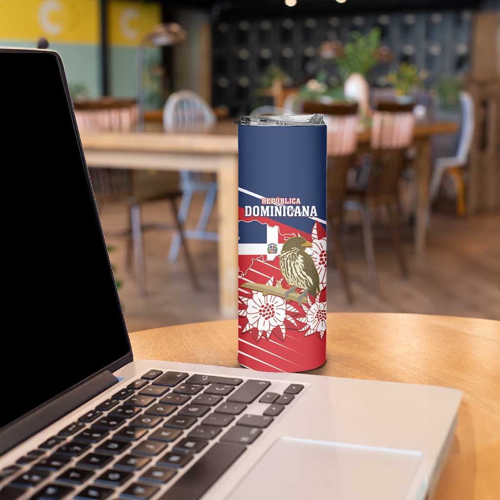Personalized Dominican Republic Independence Day Skinny Tumbler Palmchat With Map