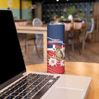 Personalized Dominican Republic Independence Day Skinny Tumbler Palmchat With Map