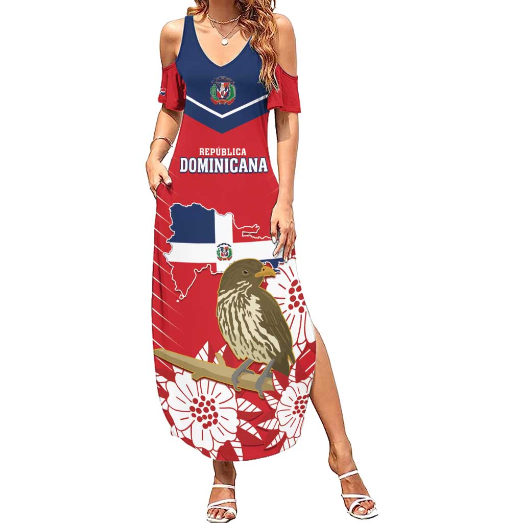 Personalized Dominican Republic Independence Day Summer Maxi Dress Palmchat With Map