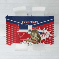 Personalized Dominican Republic Independence Day Tablecloth Palmchat With Map